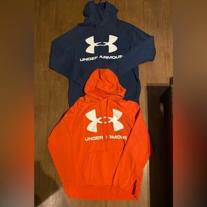 2 men’s size large under armor hoodies